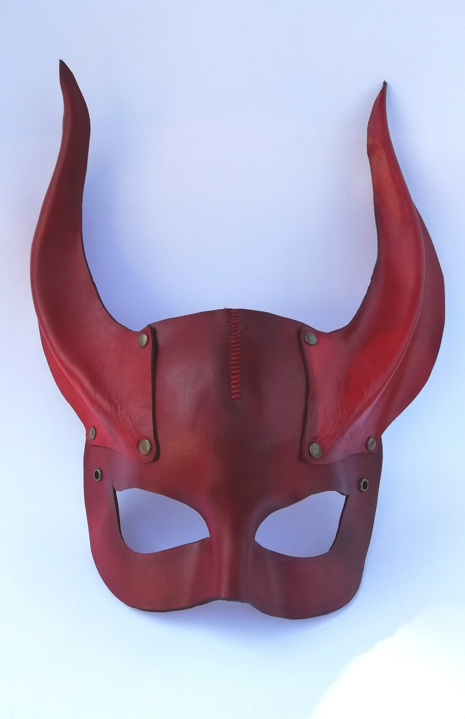 DIABLO mask. Leather evil mask. Leather mask. Mask of bull