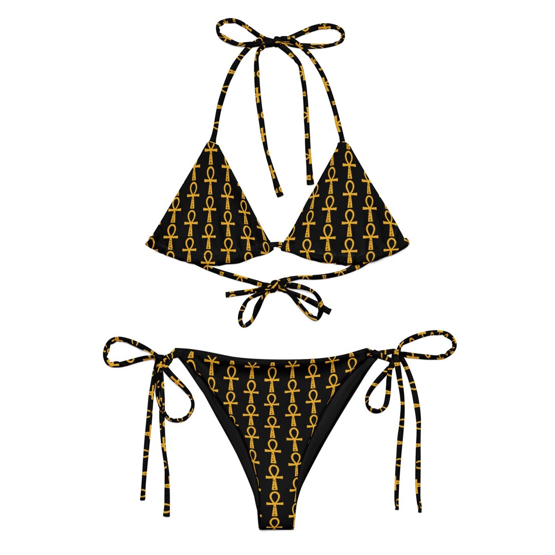 Black LIFE String Bikini - Etsy