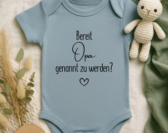 Bereit Opa genannt, um Babybody, Schwangerschaftsverkündung, Überraschung, Großeltern Schwangerschaft verkünden, Geschenk zu werden