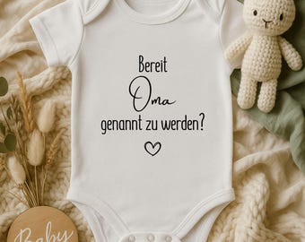 To Oma genannt zu werden Babybody, Schwangerschaftsverkündung, Überraschung, Großeltern Schwangerschaft verkünden, Geschenk