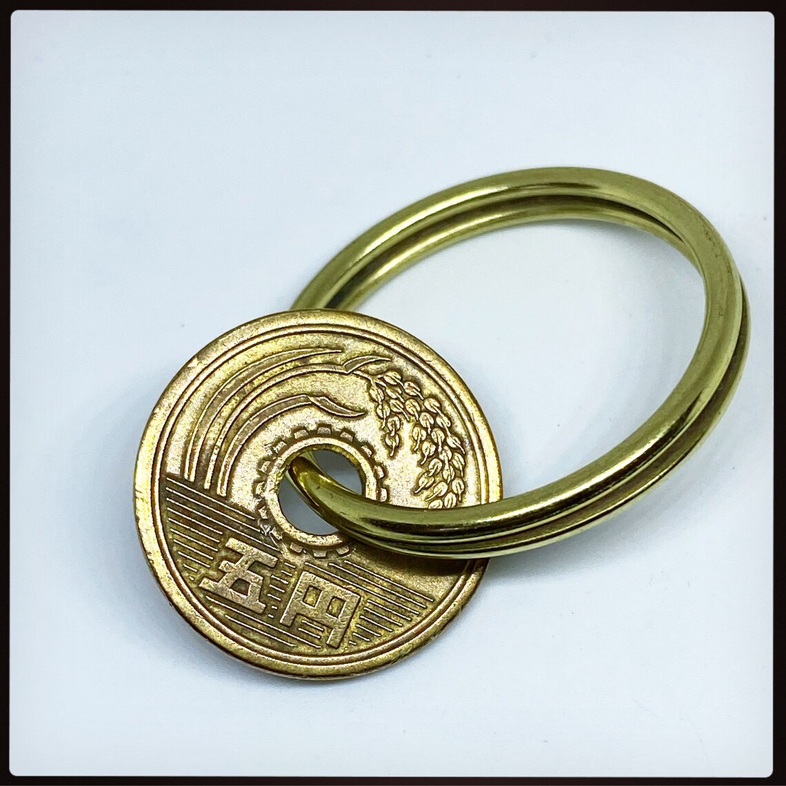 5 Yen Japanese lucky Penny coin. Good luck token gift. Etsy