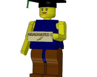 Graduation Girl Lego Figurine