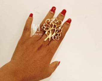Chunky Brass Ring – Unique Handmade Statement Jewelry Gift
