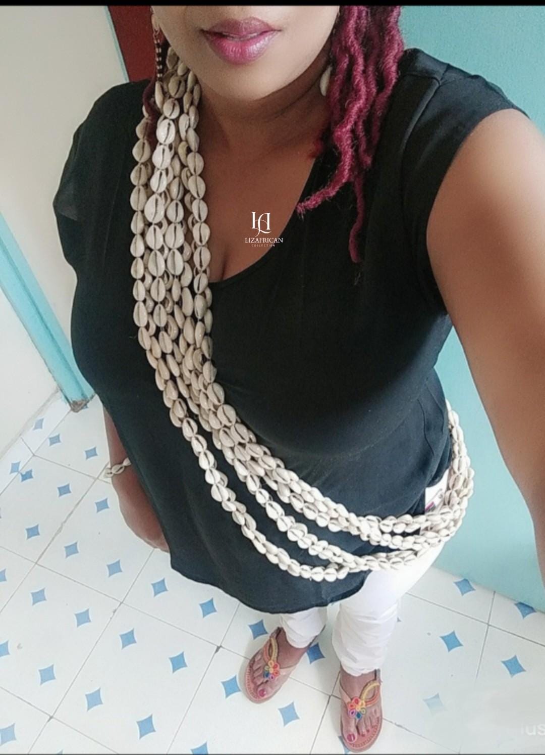 Handmade Natural Cowrie Shell Tribal Necklace - Etsy