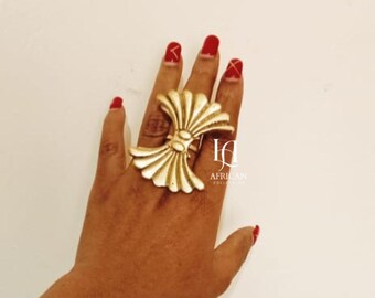 Chunky Brass Ring – Unique Handmade Statement Jewelry Gift