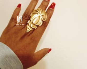 Chunky Brass Ring – Unique Handmade Statement Jewelry Gift