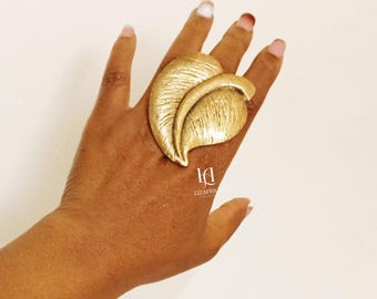 Chunky Brass Ring – Unique Handmade Statement Jewelry Gift