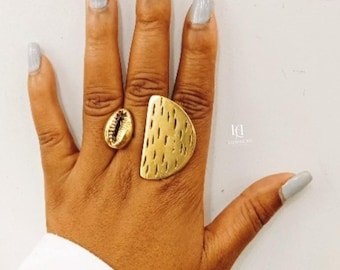 Chunky Brass Ring – Unique Handmade Statement Jewelry Gift