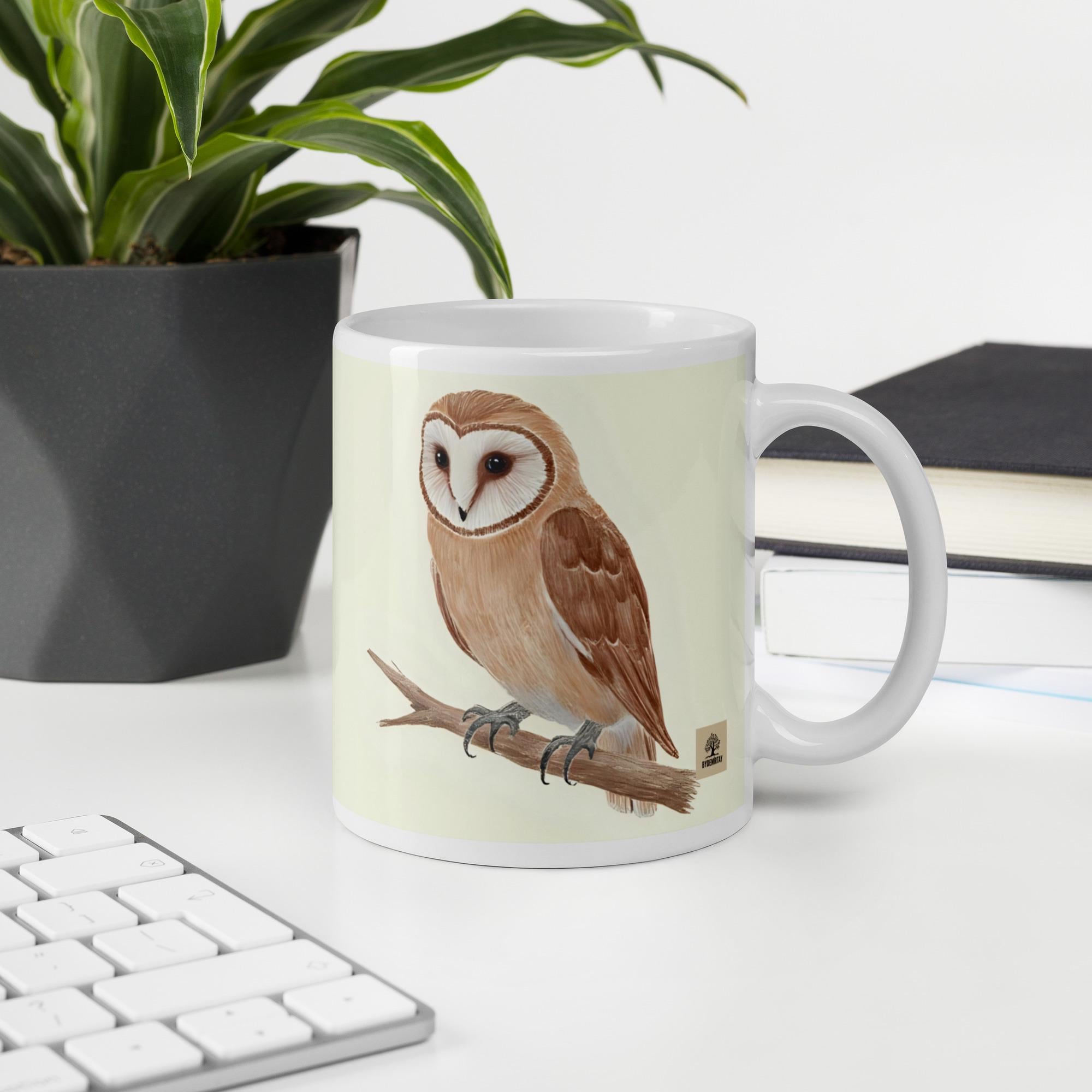 Owl Mug – Wisdom in Silence | ByDEMIRTAY Wild Tales Collection