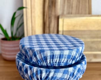 Reusable Bowl Covers: L and XL | 100% Cotton | sourdough cover | mixing bowl covers | fits kitchenaid mixer