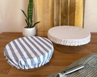 Reusable Bowl Covers: Linen and Cotton | sourdough cover | kitchenaid bowl cover