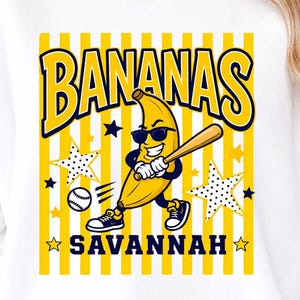 Savannah Bananas Baseball PNG, Funny Sports Shirt Design (Digital Download)