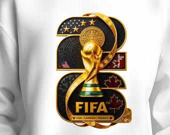 FIFAワールドカップ2026トロフィーPNG、サッカー選手権DTF転送（デジタルダウンロード）