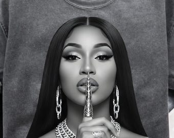 Cardi B PNG グラフィック、Miss Drama Tour スタイル、ヒップホップ ラッパー アート (デジタル ダウンロード)