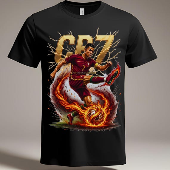 CR7 Soccer Player PNG, Cristiano Ronaldo Clipart, Football Art (Digital Download)