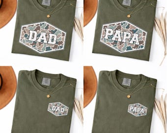 Camo Dad & Papa PNG Bundle | Hunting Shirt Designs (Digital Download)