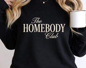 Homebody Club PNG | Cozy Quote Shirt Design (Digital Download)