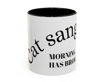 Cat Stevens Morning Has Broken Song Lyric Colorful Coffee Mug Morning Motivation, Unique Kitchen Decor