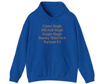 New York Mets 1986 World Series Baseball Scoreplay Names T-Shirt Mookie Wilson Bill Buckner Game 6 Blue