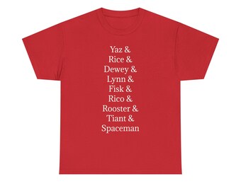 Boston Red Sox 1975 Roll Call T-Shirt Carl Yastrzemski Jim Rice Fred Lynn Carlton Fisk