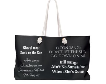 Musical Weekender Bag, Perfect for Travel, Beach Days, Gift for Music Lovers, Summer Celebrations, Concert Outings, Sunny Days Bag