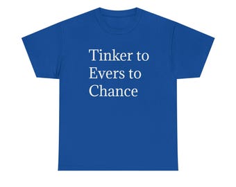 Chicago Cubs T-Shirt Baseball Double Play Roll Call Tinker Evers Chance