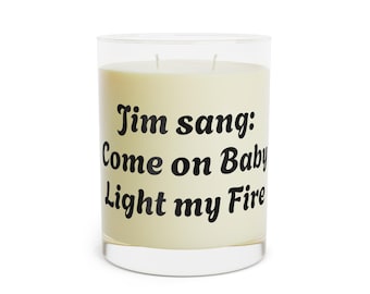 The Doors Scented Candle: Jim Morrison Lyrics, Music Lover Gift