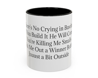 Colorful Baseball Movie Quote Mugs Field of Dreams Sandlot A League of their Own Natural Major League
