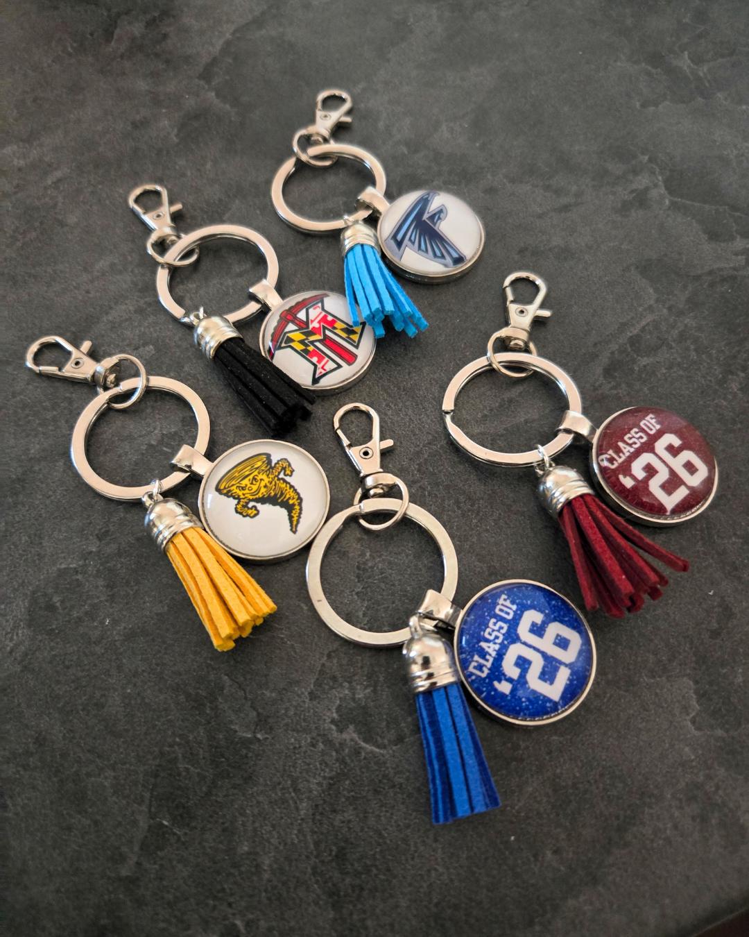 Custom School Logo Keychain | Class of 2026 Graduation Gift | Bag Charm ...
