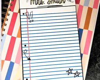 Personalized Teacher Notepad | Custom "A Note From" Half Page Pad