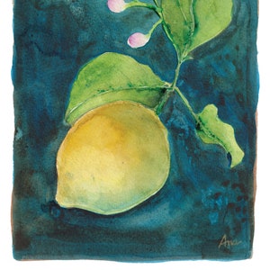Small Watercolor Painting - Lemon