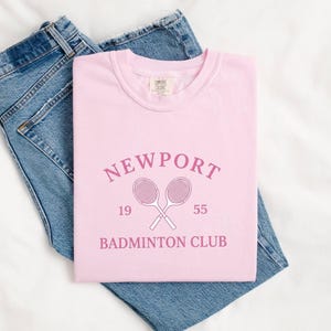 Birdie Rackets Shirt Badminton Squad Geschenk Damen Sport-T-Shirt Badminton Schläger T-Shirt Badminton Fan Workout T-Shirt Team Grafik Old School