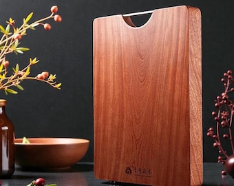 Tabla de cortar de nogal de doble cara con ranura para jugos