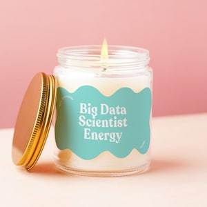 Data Scientist Candle Big Data Energy Funny Data Analyst Gift Python Coder Science Grad Colorful  Aesthetic Cute Tech Desk Decor Idea CC266