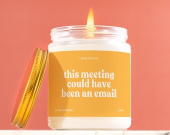Funny Office Gift This Meeting Could Have Been an Email Candle Sarcastic Work Humor Gift for Coworker Boss Corporate Life CC065