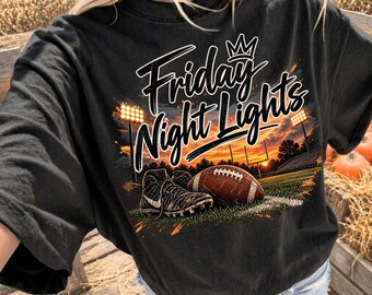 Friday Night Lights PNG, Game Day Shirt Design, Vintage Football PNG, Retro Football Field, Football Mom, Retro Sports Digital download