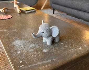 Faux Crochet Elephant