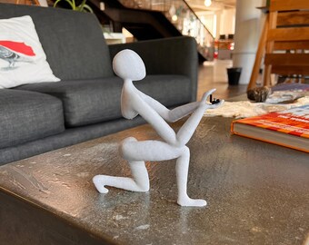 Minimalist Proposal Sculpture: 3D Printed Engagement Gift