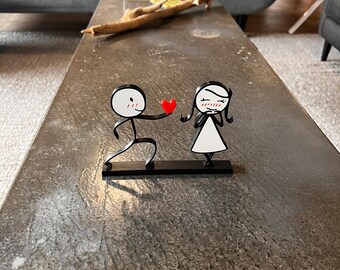 Love Story Stick Figure Stand