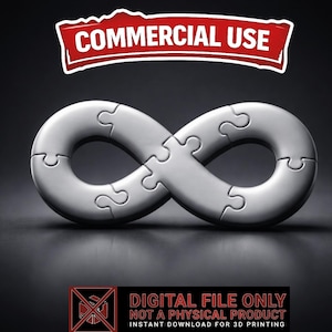 Infinity Puzzle STL File, Endless Loop 3D Print, Fidget Toy, Desk Decor (Digital Download)