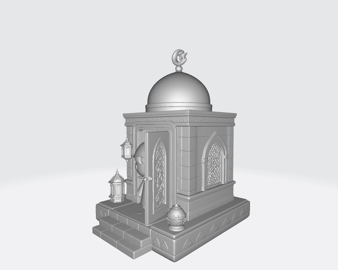 Ramadan Mosque STL 3D Print File, Islamic Decor Figurine, Cute Muslim ...
