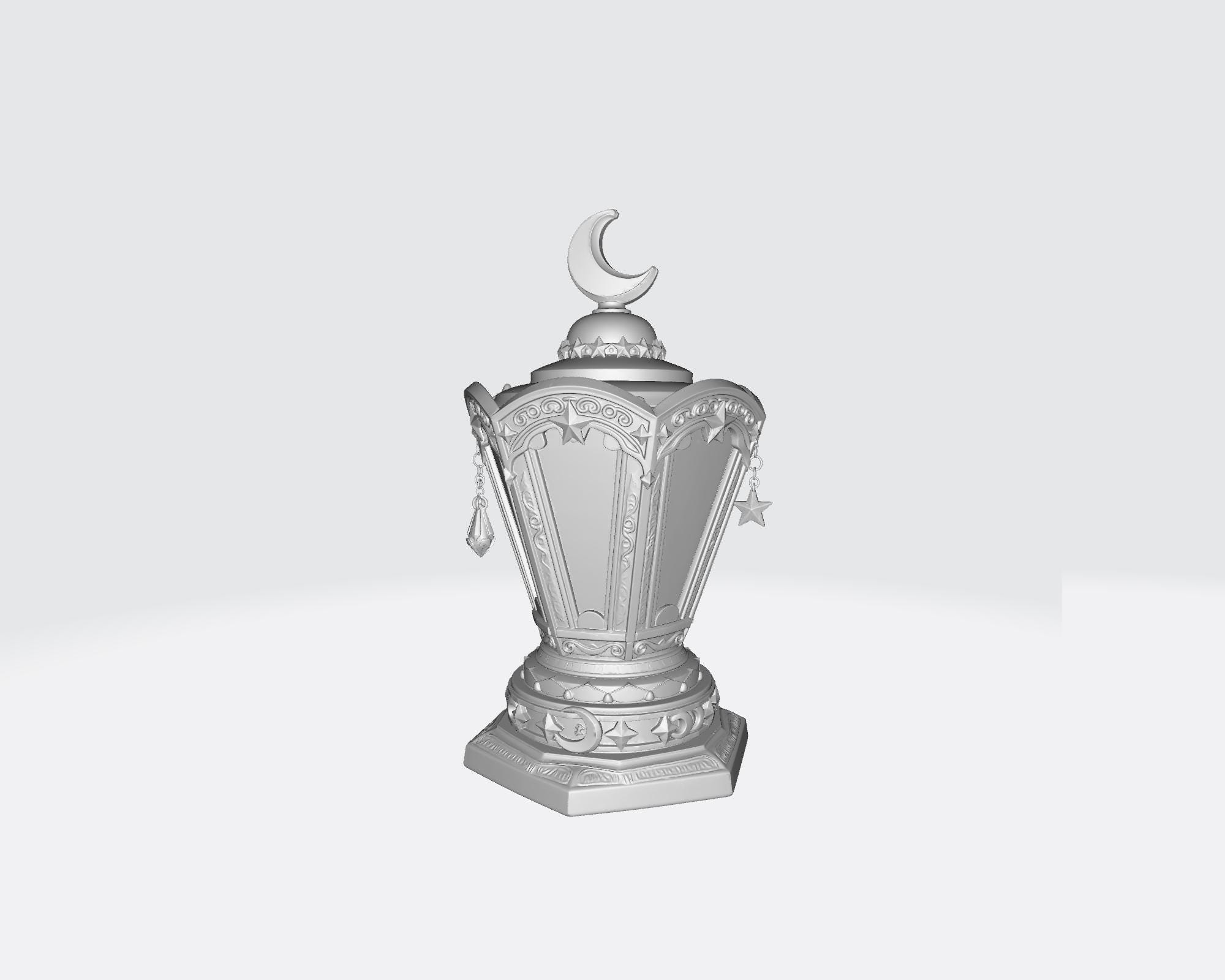 Ramadan Lantern STL 3D Print File | Moon Star Fanoos | Eid Mubarak ...