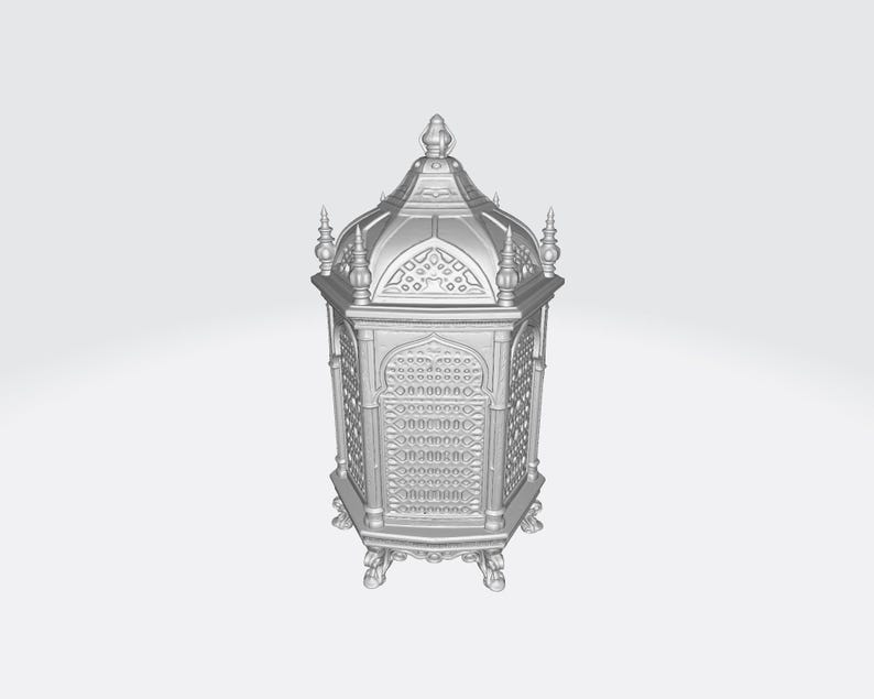 Ramadan Lantern STL File 3D Print Model | Islamic Home Decor Fanoos ...