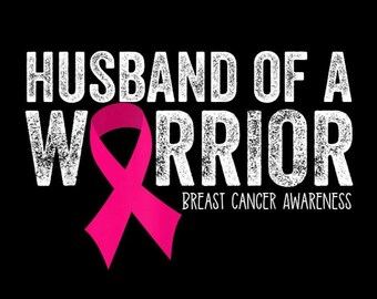 Husband of a Warrior Breast Cancer Awareness PNG, Pink Ribbon Sublimation Design, Cancer Support Digital Download for Men