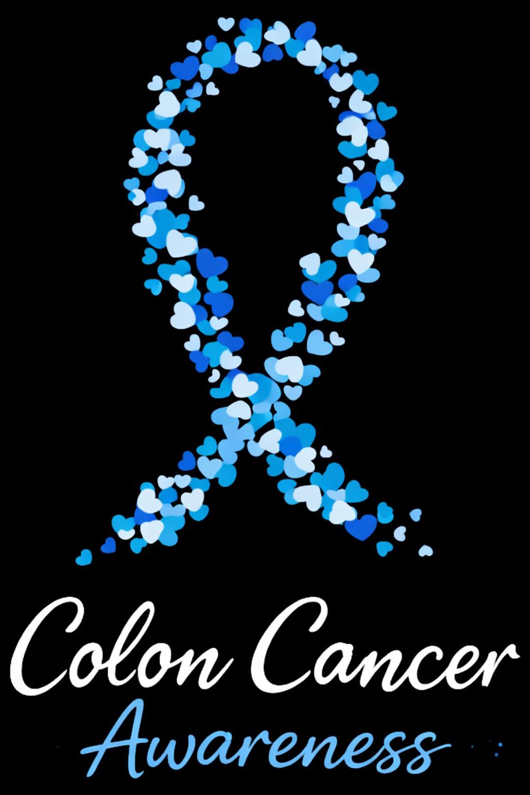 Colon Cancer Awareness Blue Ribbon Butterfly Colonoscopy Design ...