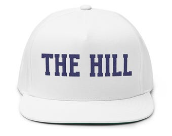 The Hill White Flat Bill Cap