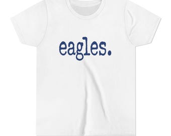 eagles.  Blue Font - Youth