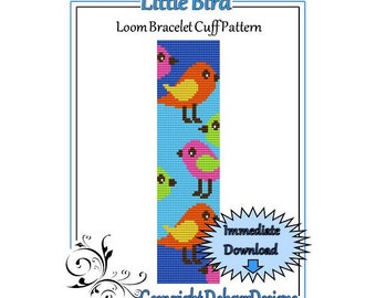Bead Pattern Loom(Bracelet Cuff)-Little Bird