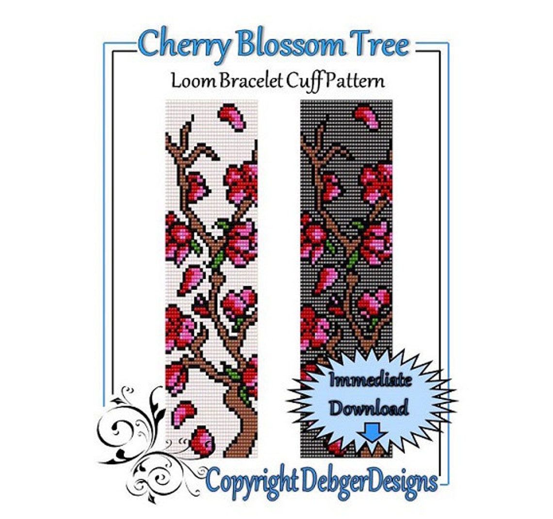Bead Pattern Loom(bracelet Cuff)-cherry Blossom Tree - Etsy