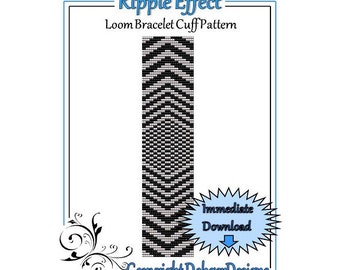 Bead Pattern Loom(Bracelet Cuff)-Ripple Effect